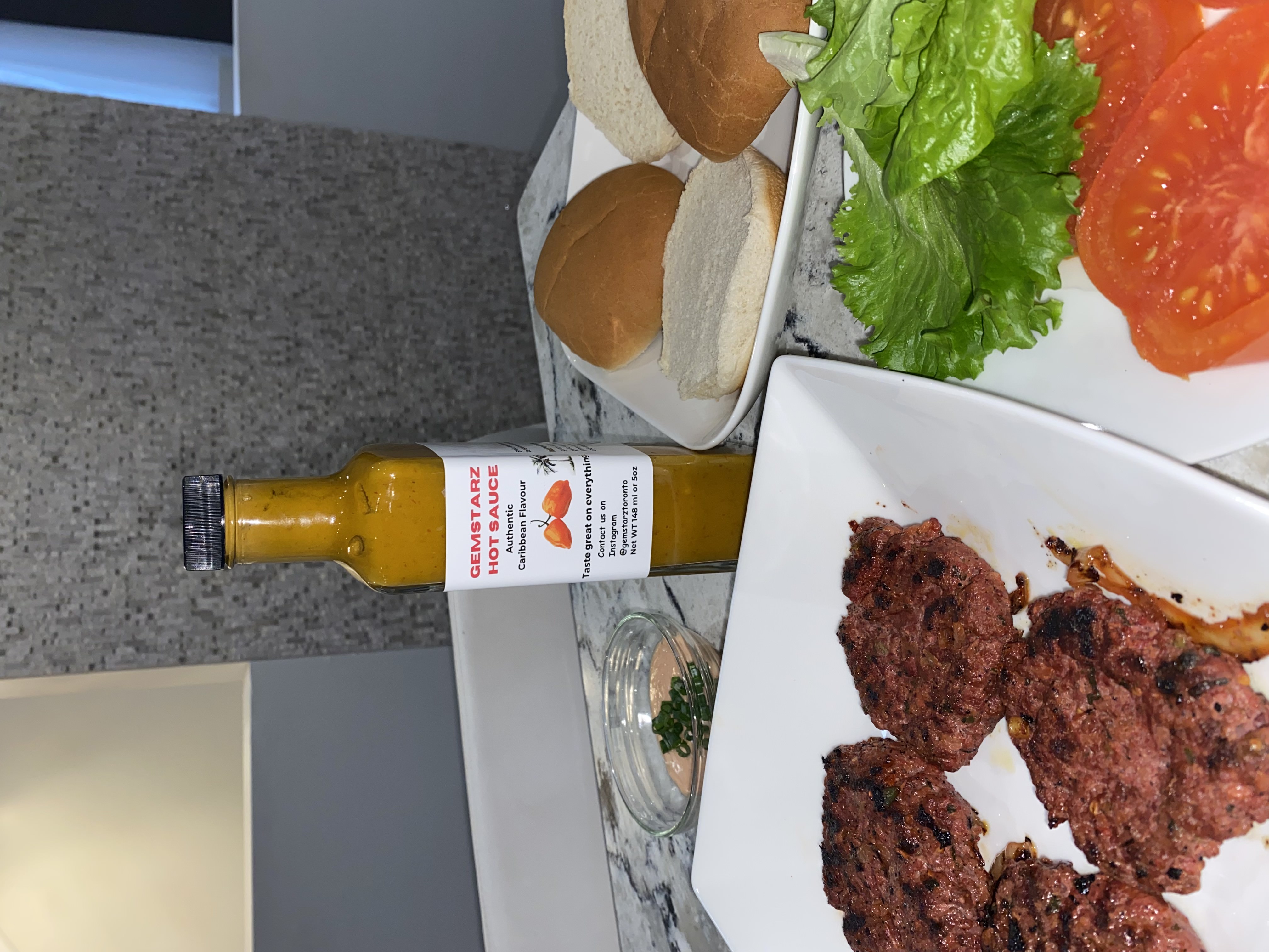 Burger with Hot Sauce